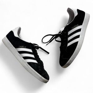Adidas Gazelle Black/White Suede Sneakers